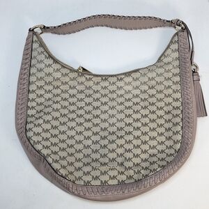 Michael Kors Lydia Signature Hobo Tassel Shoulder Bag